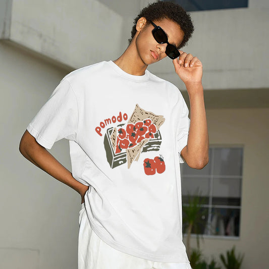 "Trendy cartoon fun tomato print" T-shirt