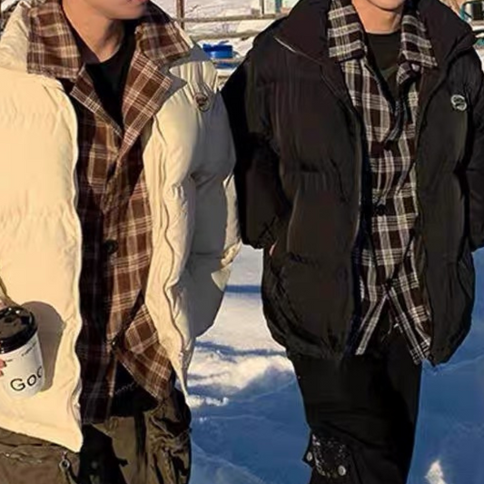 Plaid Down Coat