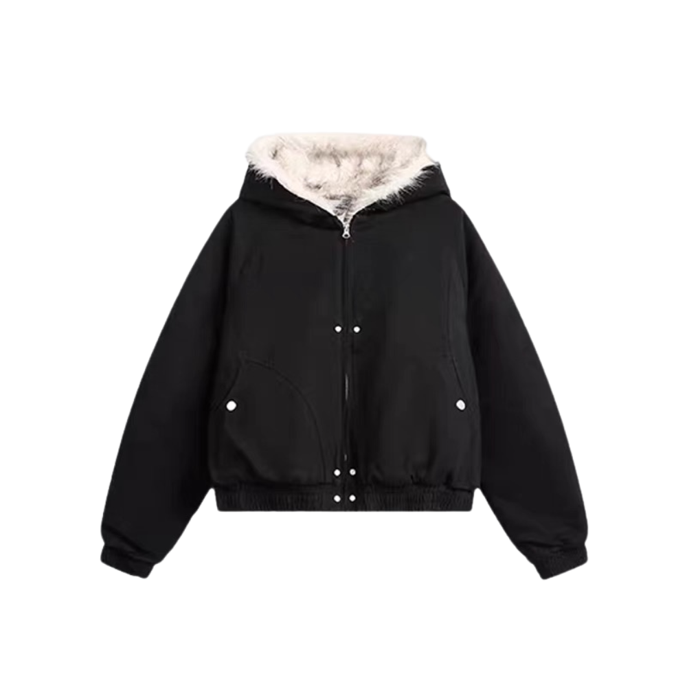 Furry Cozy Hoodie Coat