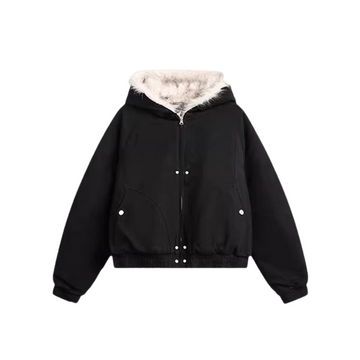 Furry Cozy Hoodie Coat