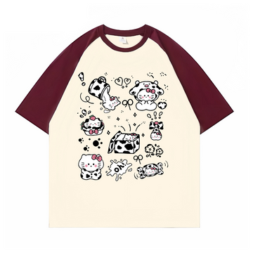 “Kitty With Milk Cap” T-shirt