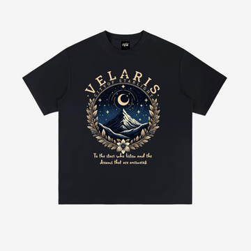 “Style trend design night forest mountain view niche print” T-shirt