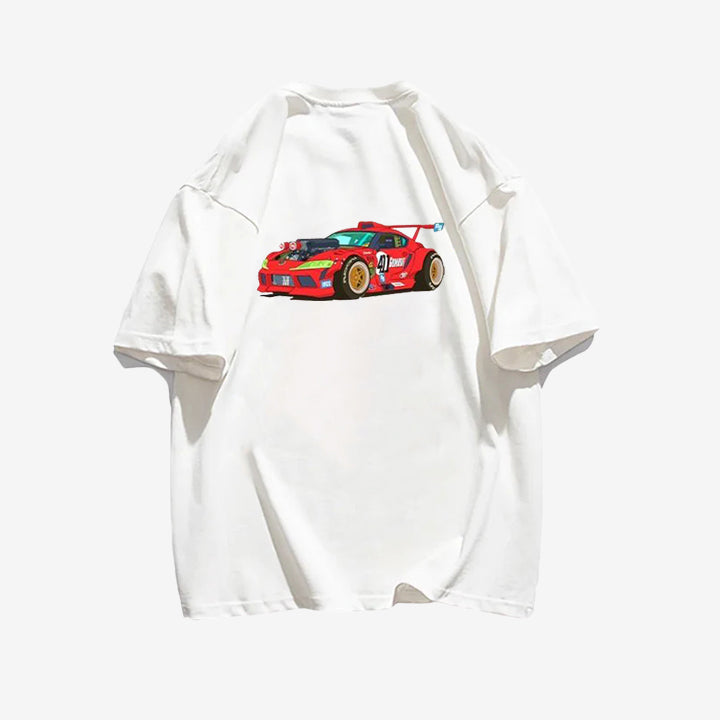 "Casual retro high street loose RS car simple poster" T-shirt