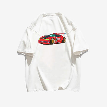 "Casual retro high street loose RS car simple poster" T-shirt