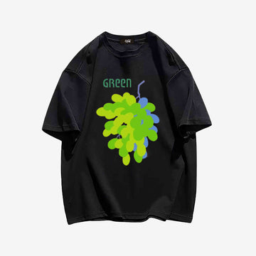 "Style trendy cartoon fruit grapes design illustration print" T-shirt