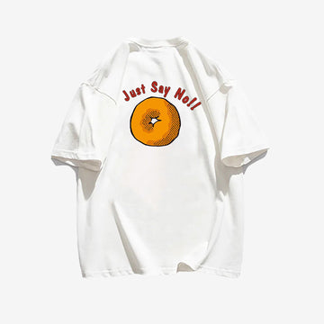 "Casual hip hop retro high street cartoon donut" T-shirt