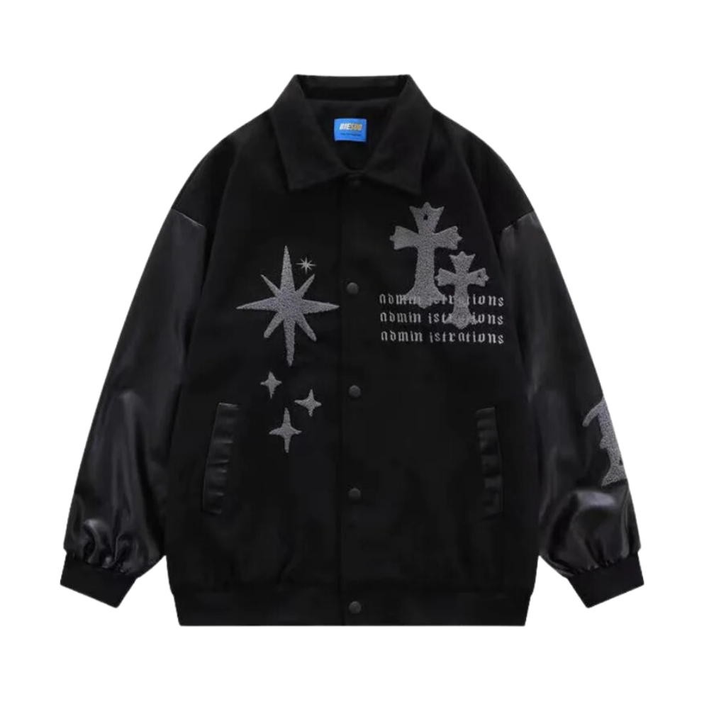 “Vintage Cross Embroidery ” Jacket