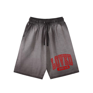 "High street casual cartoon solid color love letters" Shorts