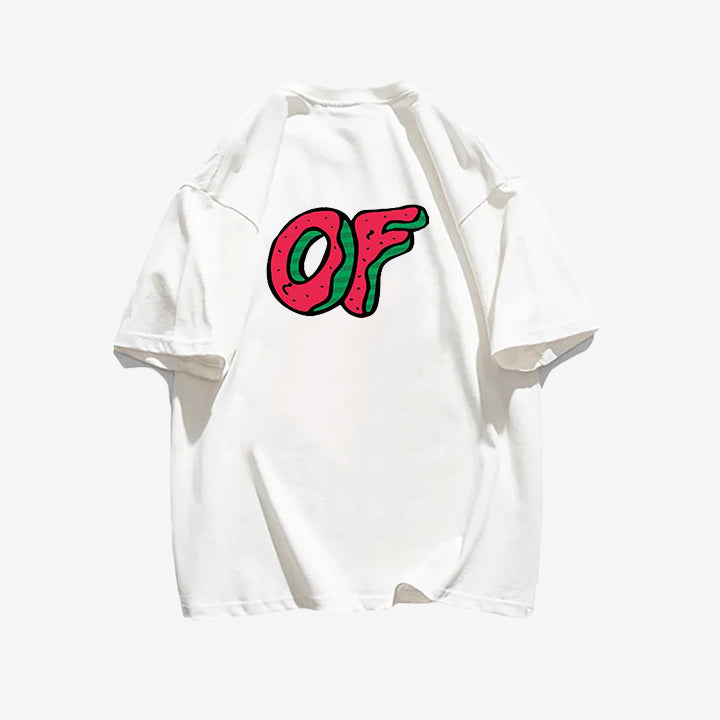 "Casual hip-hop retro high street cartoon OF English design" T-shirt