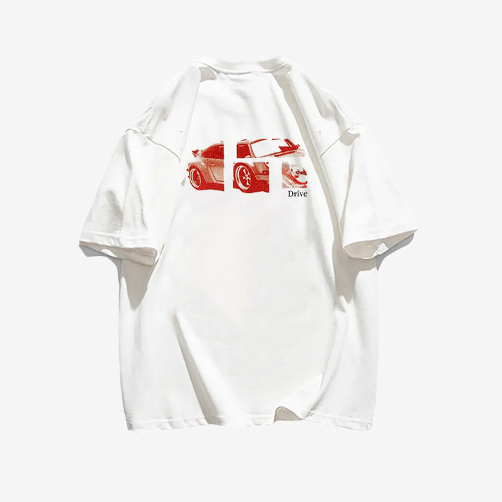 "Casual retro high street car culture poster loose" T-shirt