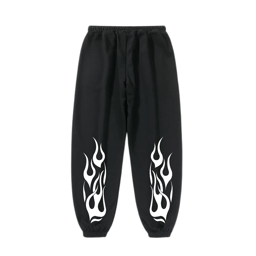 "Casual high street retro simple cartoon flame" Sweatpants
