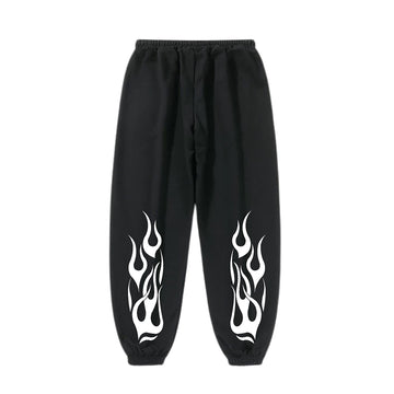 "Casual high street retro simple cartoon flame" Sweatpants