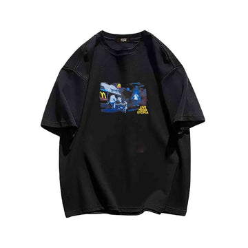 "Casual retro high street loose cool" T-shirt