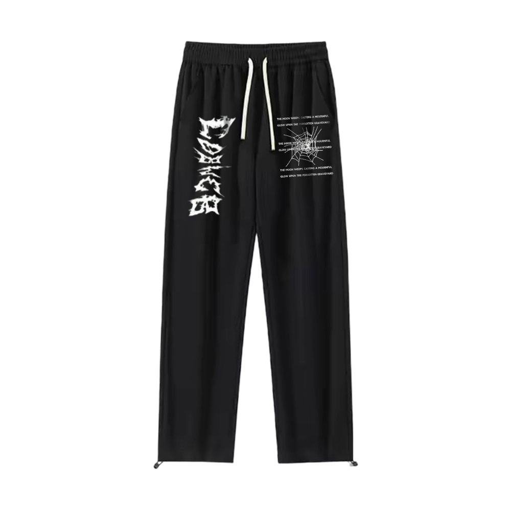 "Dark style cool spider wrapped letters" Sweatpants