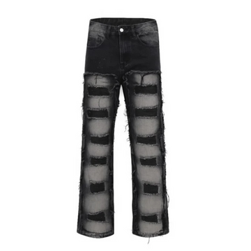 "American High Street Gradient Hole" Jeans