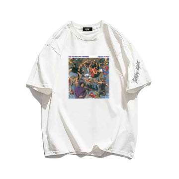 "Casual retro high street loose poster" T-shirt