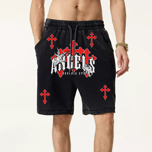 "High street cool letter design cross" Shorts