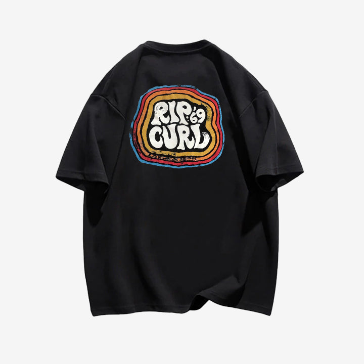 "Casual hip-hop retro high street cartoon English poster design" T-shirt