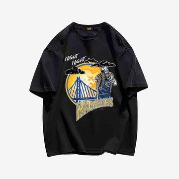 "Dark style goodnight skull jersey print" T-shirt