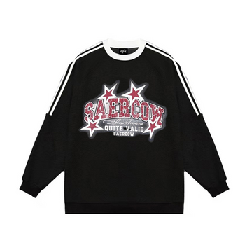 “Urban niche trend letter star print” Sweatshirt
