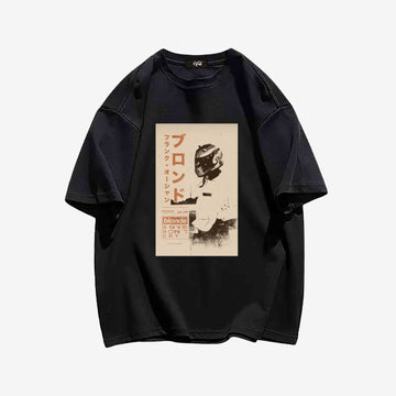 "Japanese motorcycle boy retro" T-shirt
