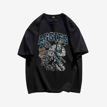 "Style trend skull cow print" T-shirt