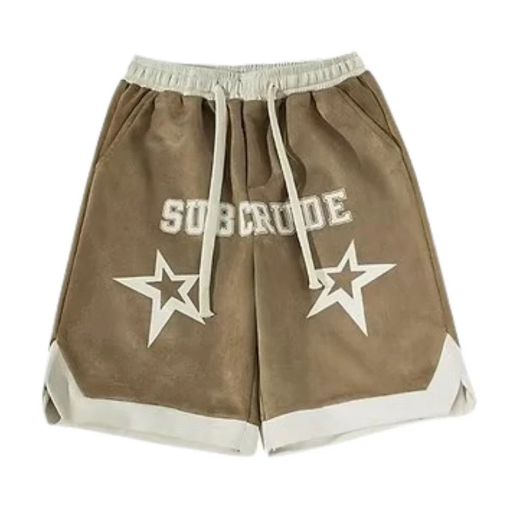 "Casual Suede Print" Shorts