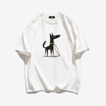 "Retro cartoon painting puppy" T-shirt