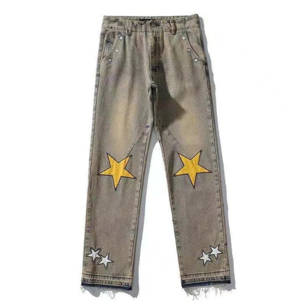 "Vintage High Street Star Graphic" Jeans