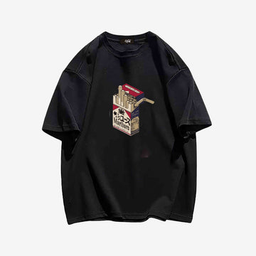 "Retro distressed cartoon cigarette case" T-shirt