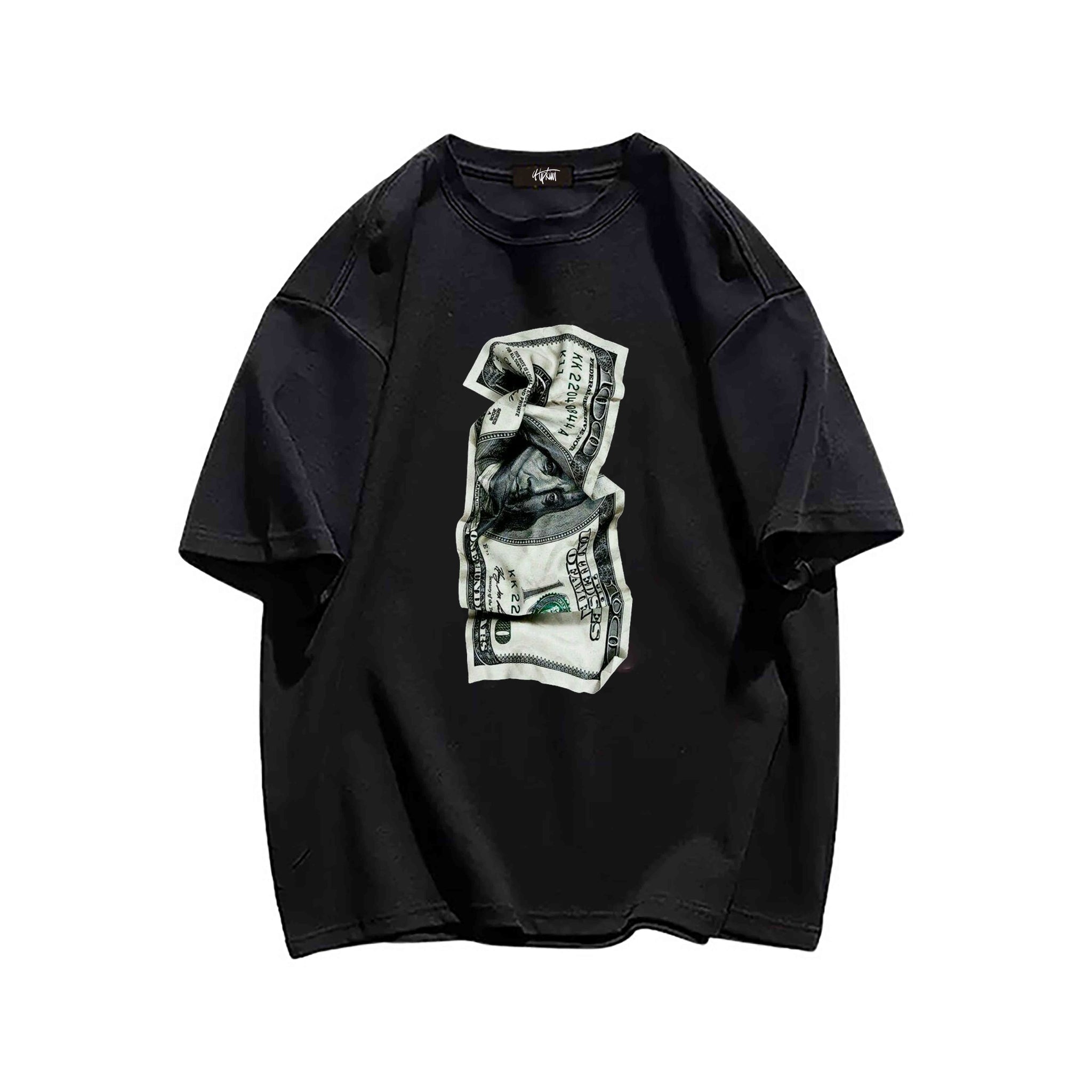 "High street casual retro banknote loose" T-shirt