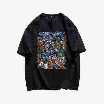 "Style football skull cowboy" T-shirt