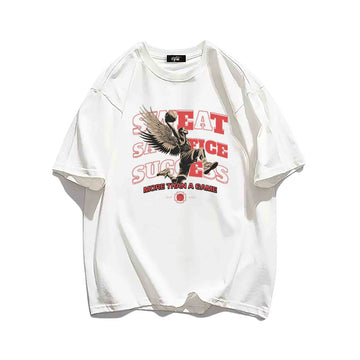 "High Street Casual Retro Cartoon Dunk Angel" T-shirt