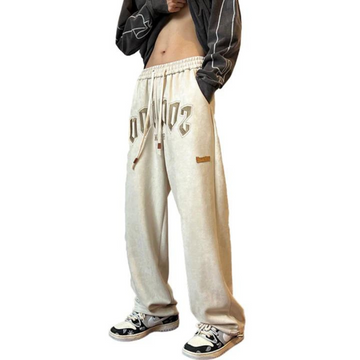 "Loose And Versatile Letter Embroidered" Sweatpants