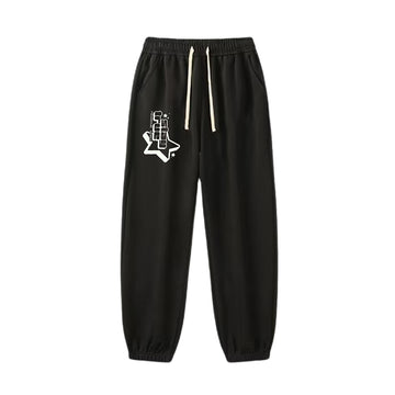 "Casual high street retro simple star letter design" Sweatpants