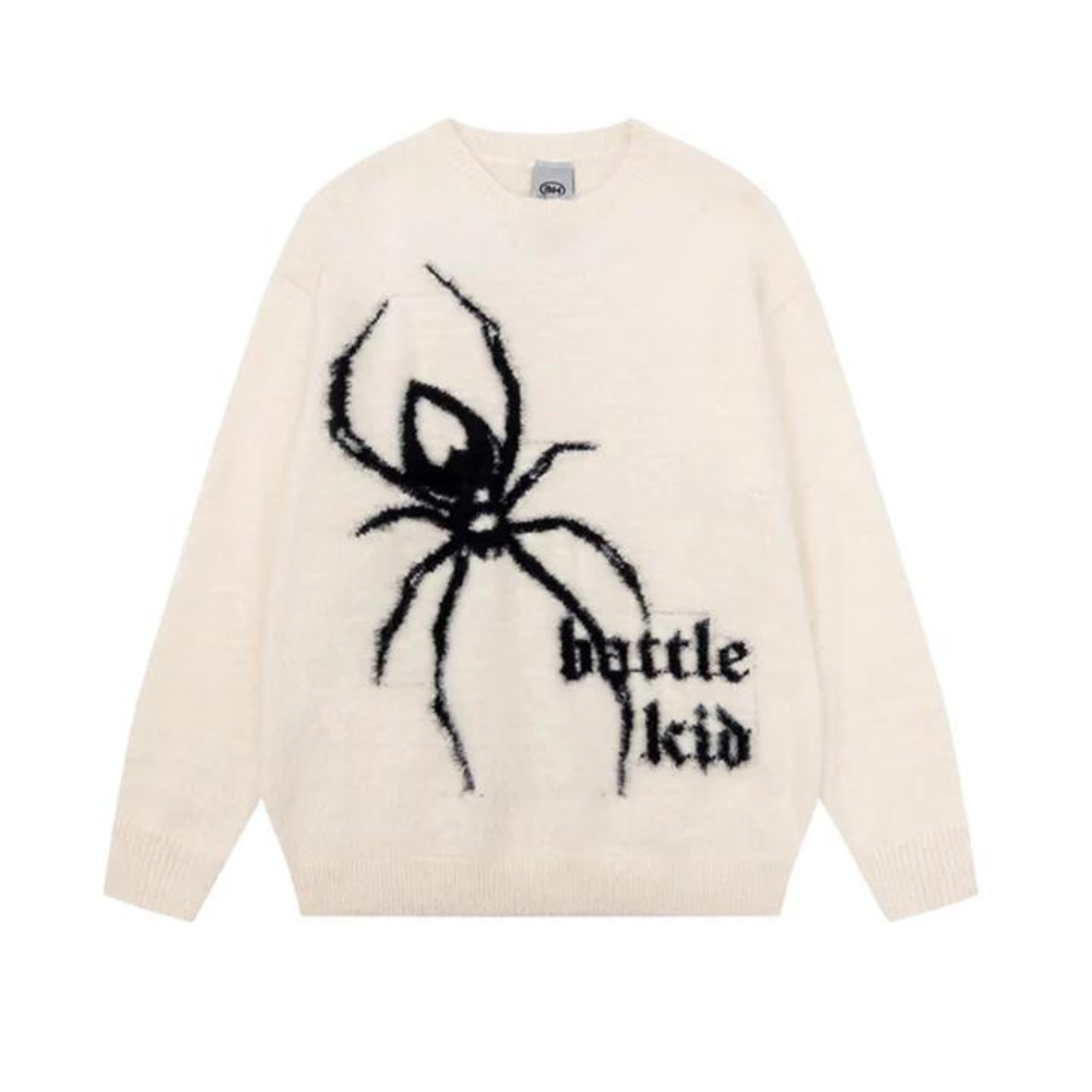 High Street Spider Jacquard Fleece Sweater