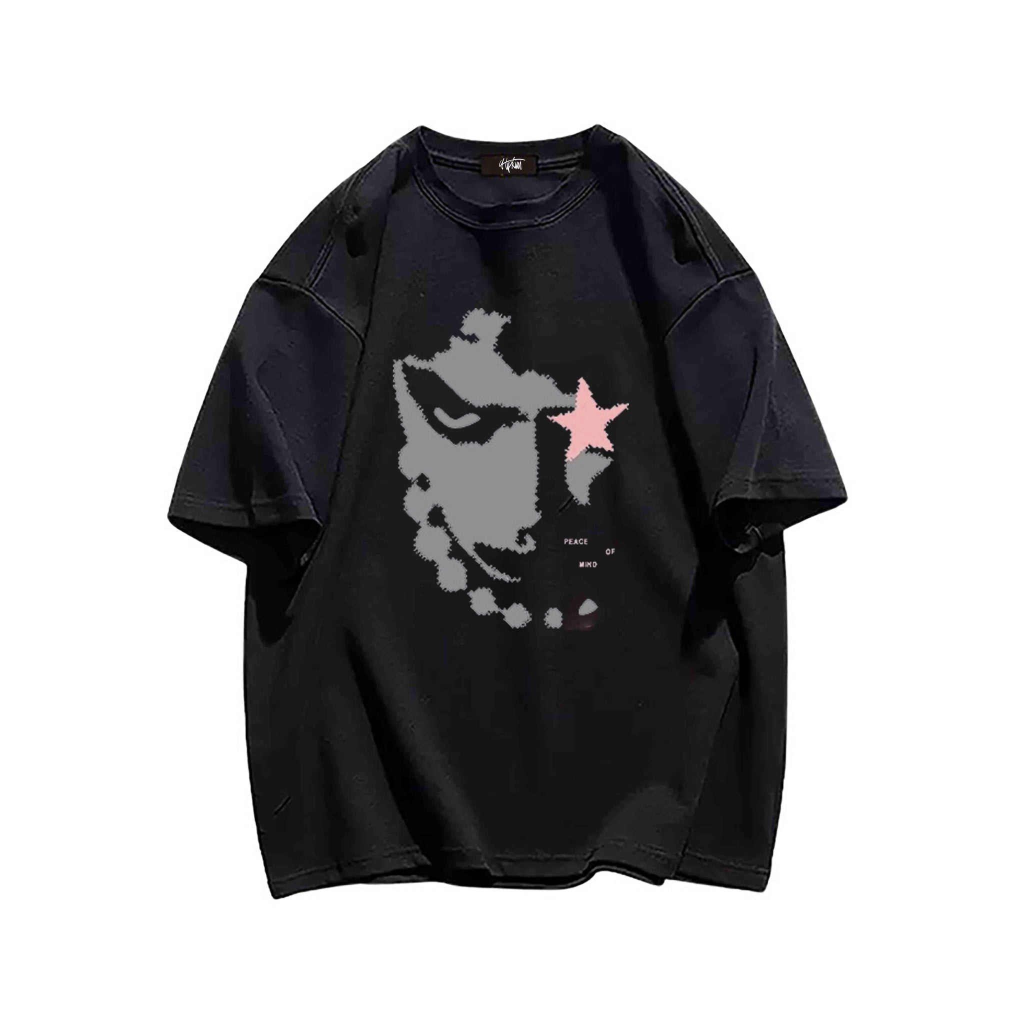 "Casual hip hop retro high street cartoon half face man" T-shirt