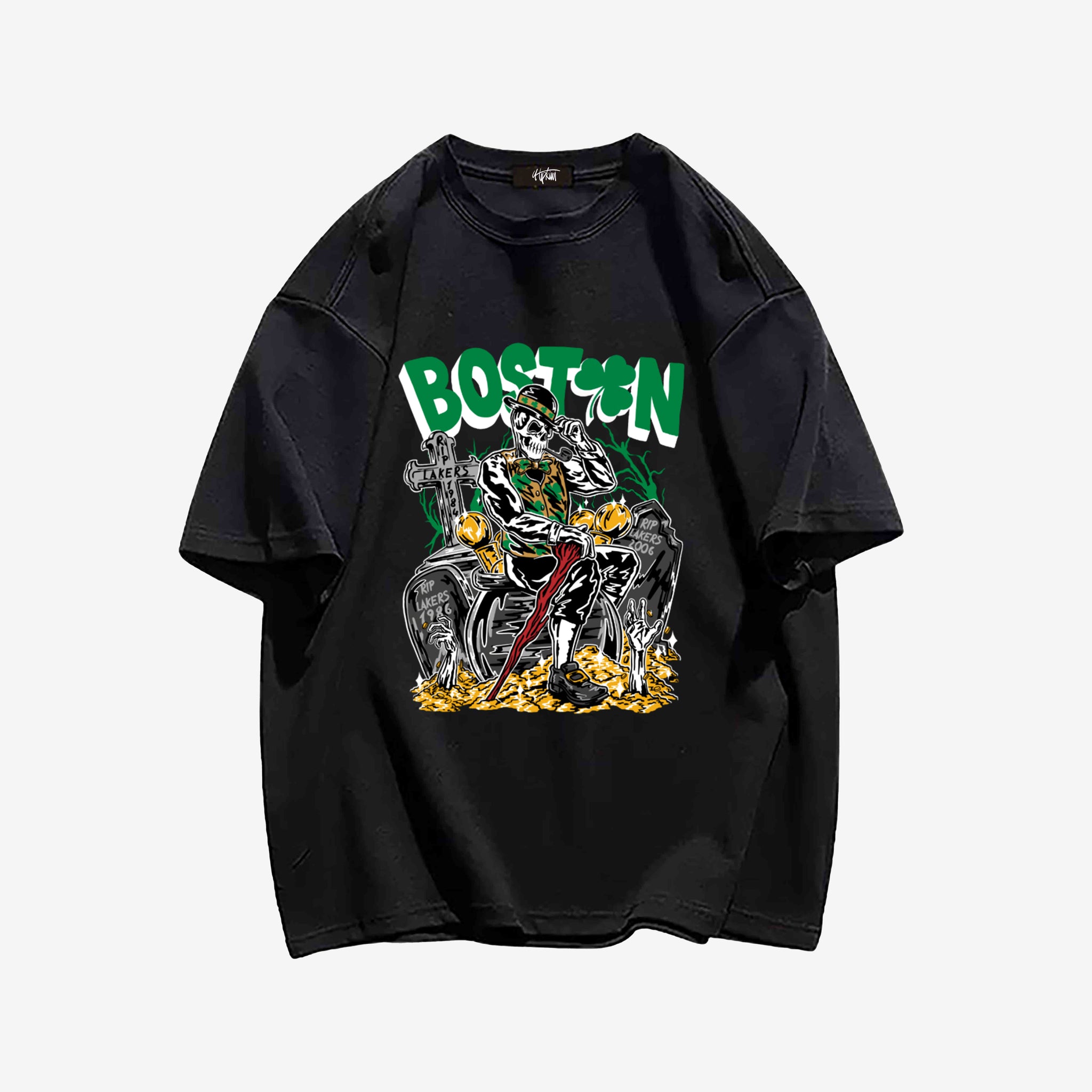 "Style trendy grave treasure skull print" T-shirt