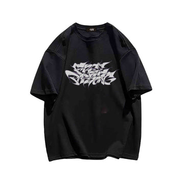 "Casual retro high street loose unique pattern design" T-shirt