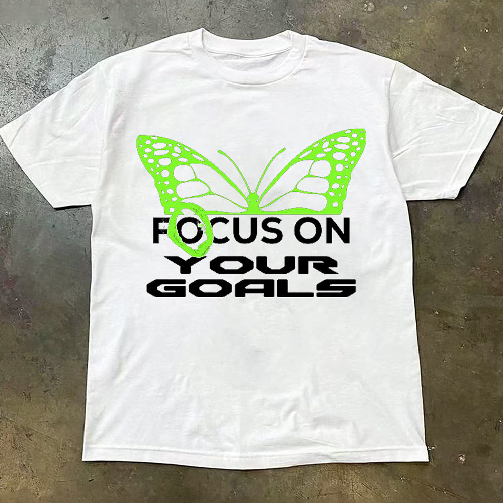 "Trendy retro unique butterfly letter design" T-shirt