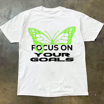 "Trendy retro unique butterfly letter design" T-shirt