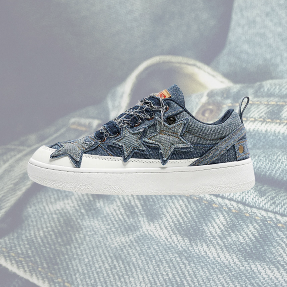 "Retro Denim Patch Star" Shoes