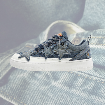 "Retro Denim Patch Star" Shoes
