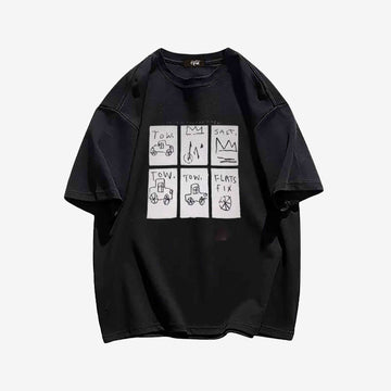 "Trendy niche graffiti prints" T-shirt