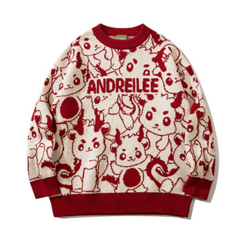 Cute Cartoon Dragon Pattern Sweater