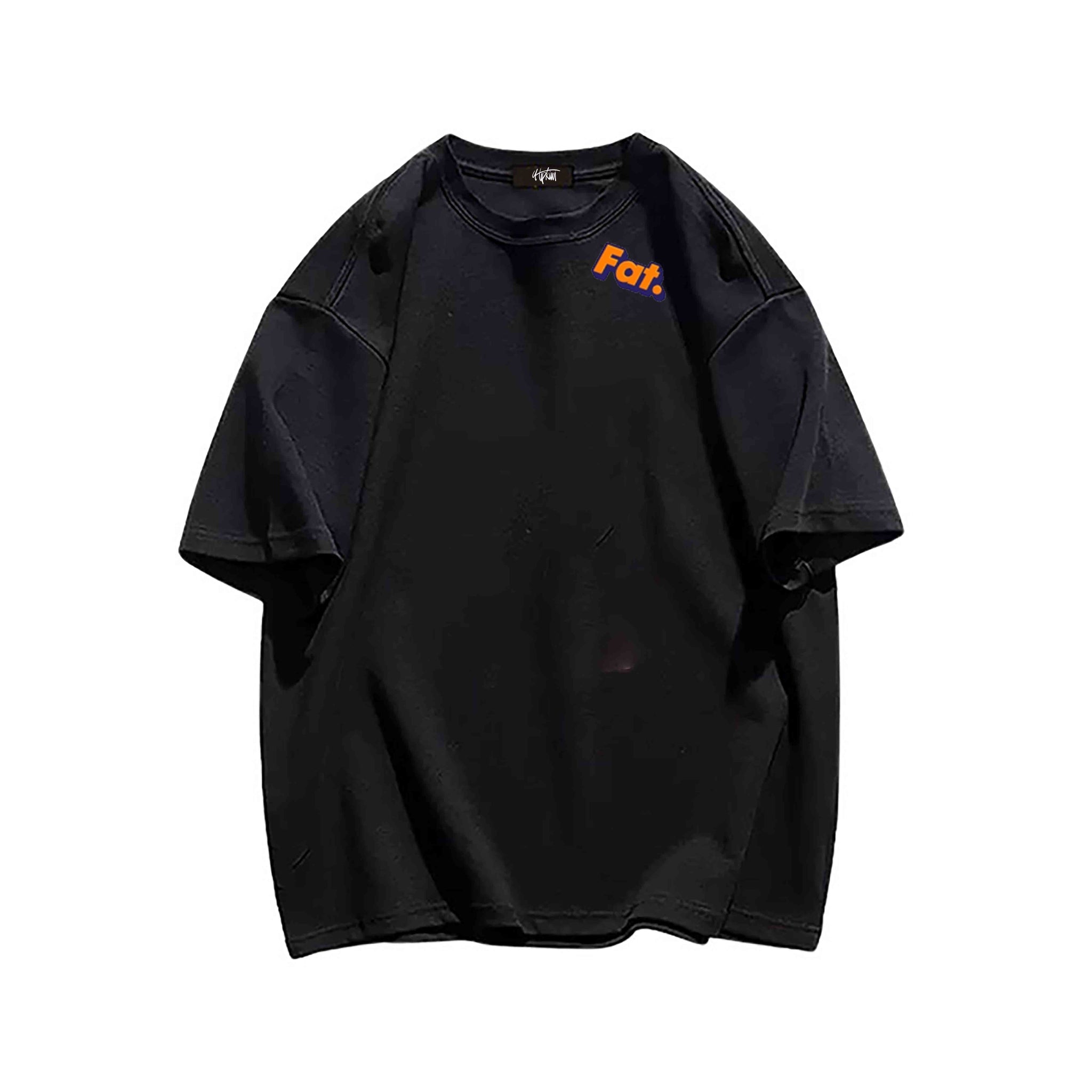 "Casual hip-hop retro high street English fat" T-shirt