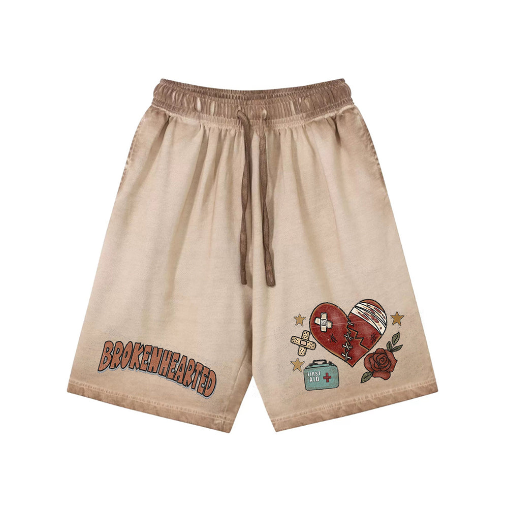"Casual cartoon anime broken heart repair letters" Shorts