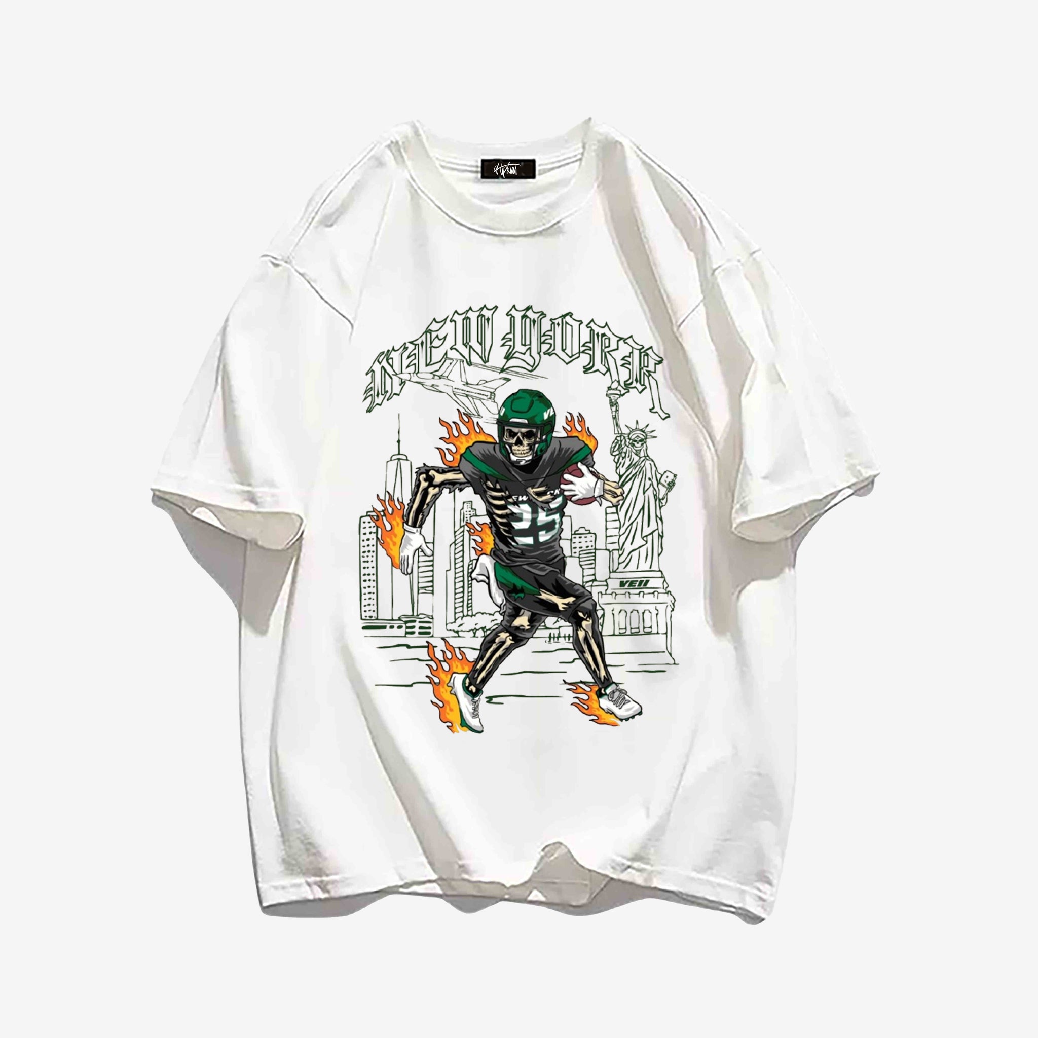 "Trendy green rugby player print" T-shirt