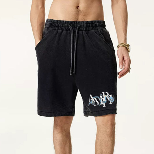 "High street casual cool cartoon letter dragon" Shorts