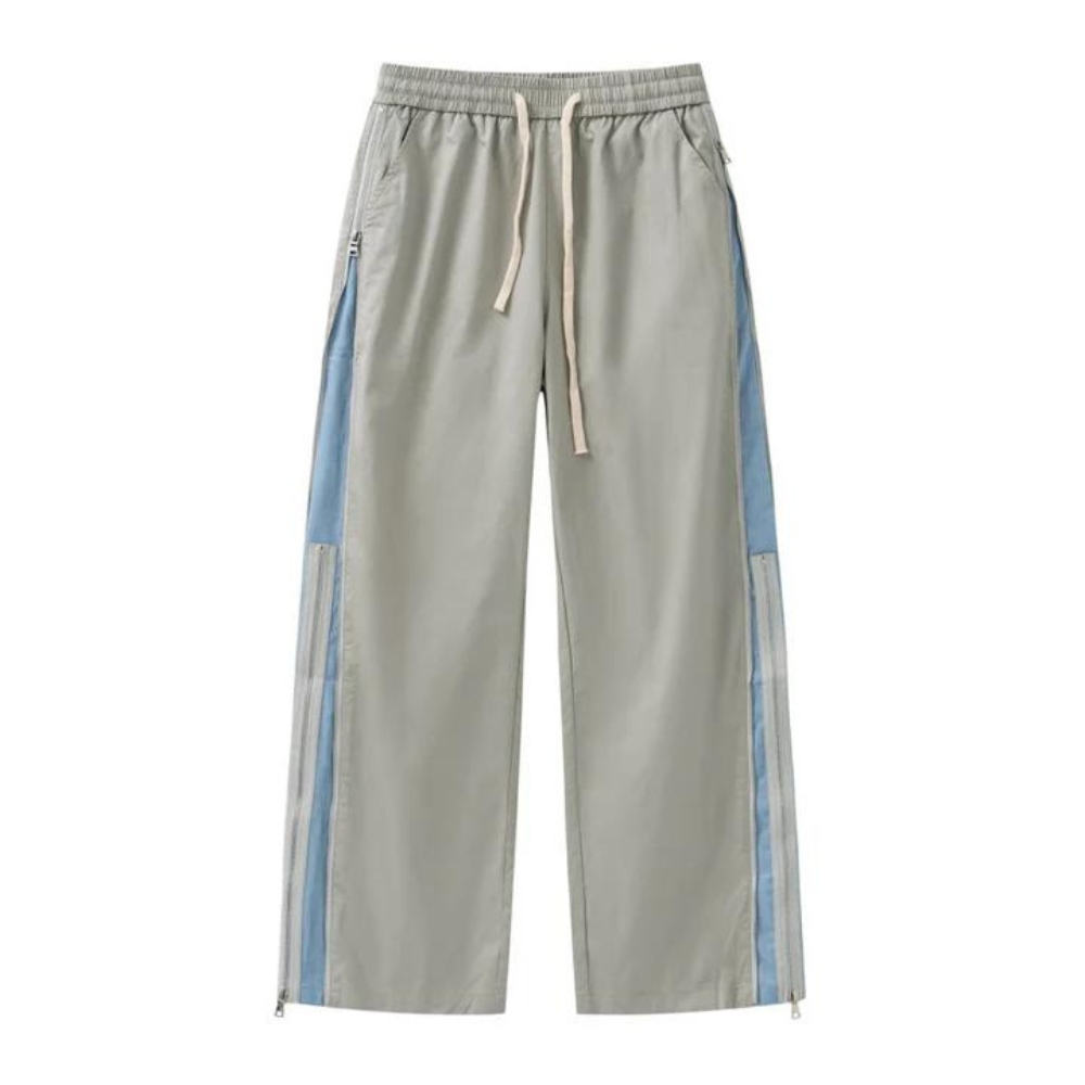 "High Street Double Zip Loose" Sweatpants